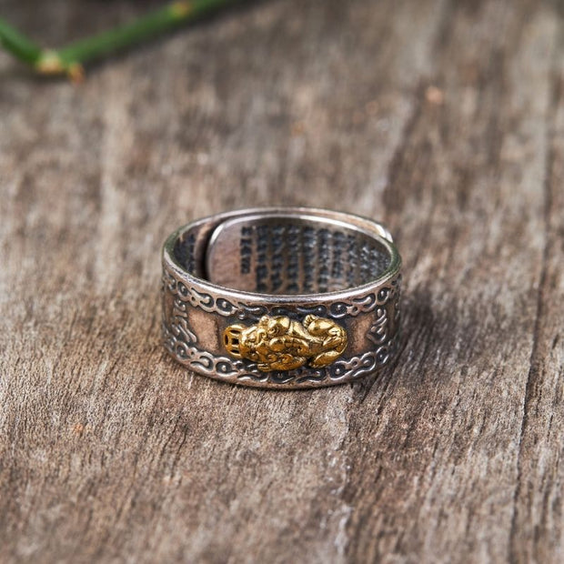Bague Feng Shui Pixiu + 01 Guide contre les blocages Spirituels Le Bon Prix
