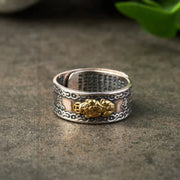 Bague Feng Shui Pixiu + 01 Guide contre les blocages Spirituels Le Bon Prix
